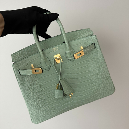 Hermès – Kelly 28 Vert d’Eau Alligator Limited Edition