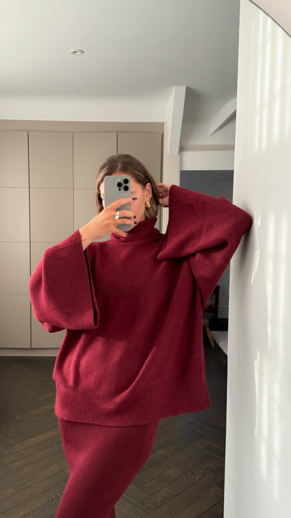 Amelie Sweater - Dark Cherry