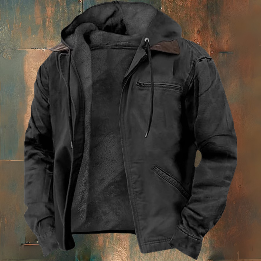 Men’s Winter Coat with Retro Look and Warm Lining