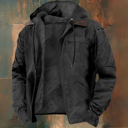 Men’s Winter Coat with Retro Look and Warm Lining