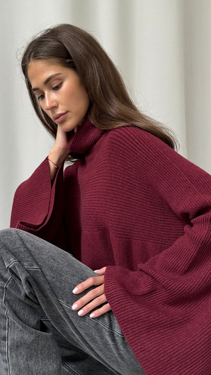 Amelie Sweater - Dark Cherry
