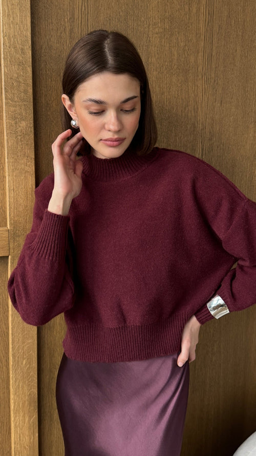 Lottie Sweater - Burgundy