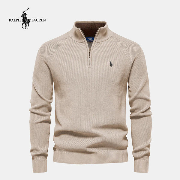 RL™ - Knitted jumper with half zip + Free Perfume Bleu de Chanel