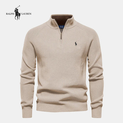 RL™ - Knitted jumper with half zip + Free Perfume Bleu de Chanel
