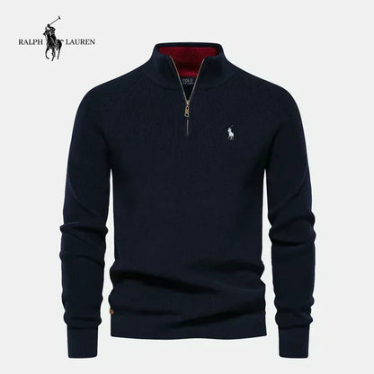 RL™ - Knitted jumper with half zip + Free Perfume Bleu de Chanel