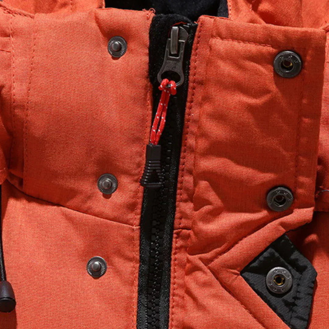 Long Men’s Winter Coat | Water-Repellent and Windproof Design