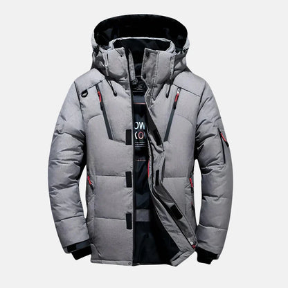 Long Men’s Winter Coat | Water-Repellent and Windproof Design