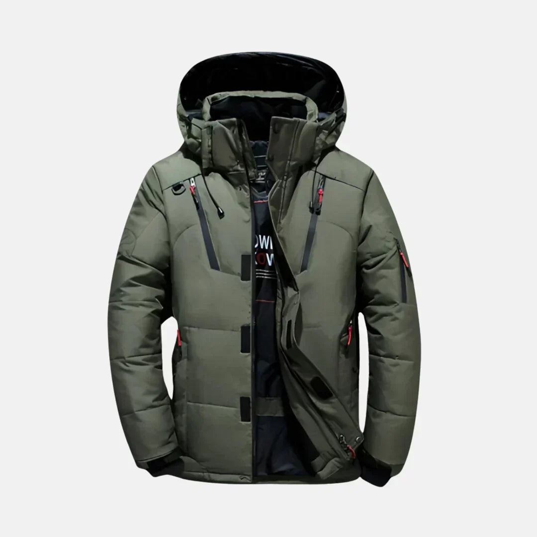 Long Men’s Winter Coat | Water-Repellent and Windproof Design