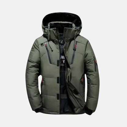 Long Men’s Winter Coat | Water-Repellent and Windproof Design