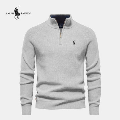 RL™ - Knitted jumper with half zip + Free Perfume Bleu de Chanel