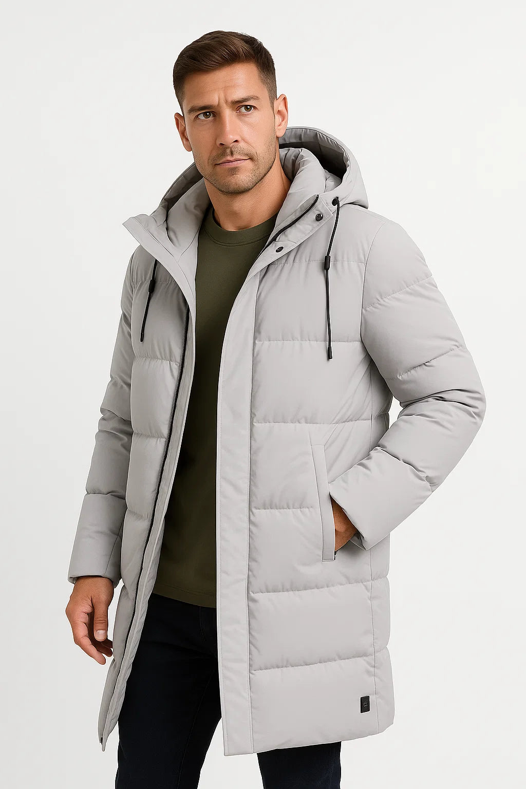 Men’s Waterproof Puffer Jacket – Insulated Winter Coat