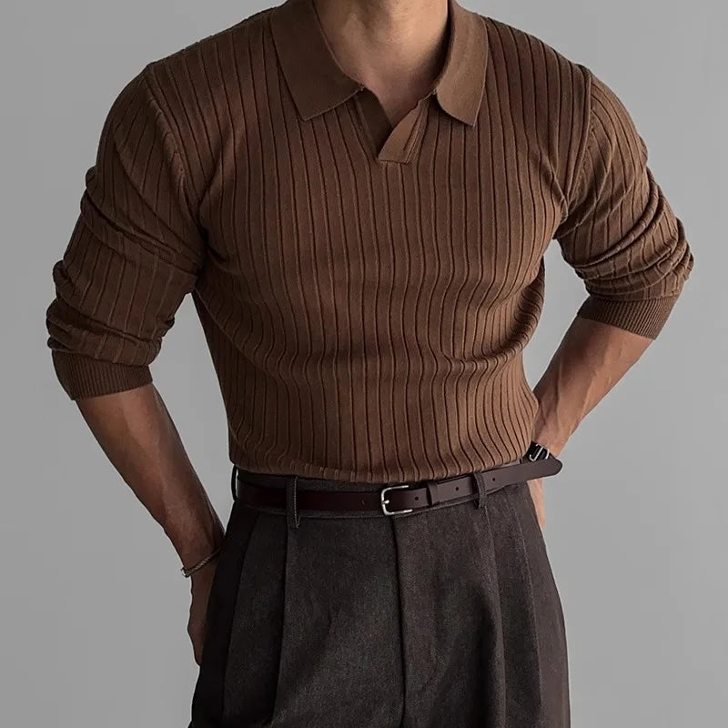 Orlo Knit Long Sleeve Polo