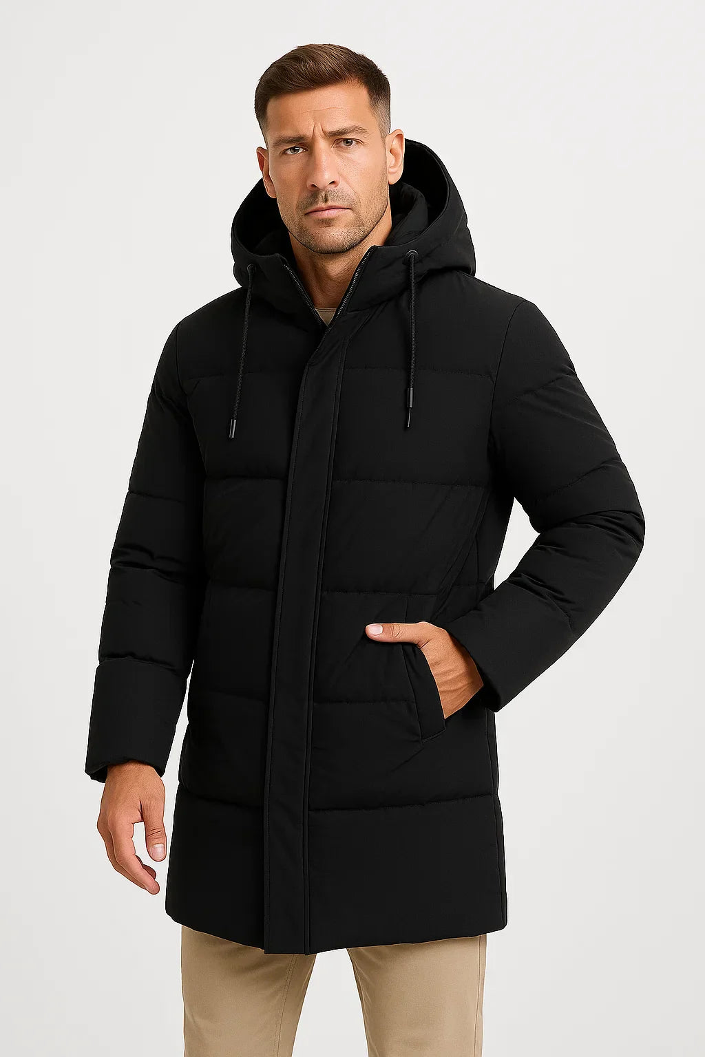 Men’s Waterproof Puffer Jacket – Insulated Winter Coat