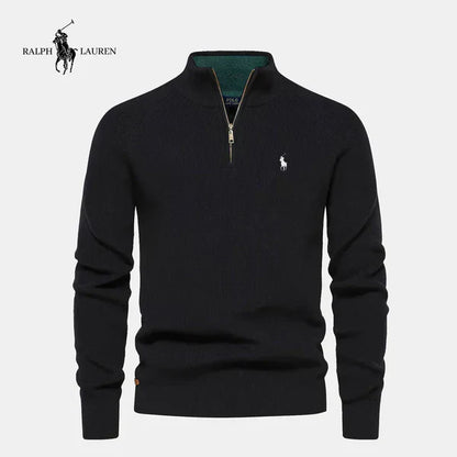RL™ - Knitted jumper with half zip + Free Perfume Bleu de Chanel