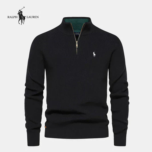 RL™ - Knitted jumper with half zip + Free Perfume Bleu de Chanel