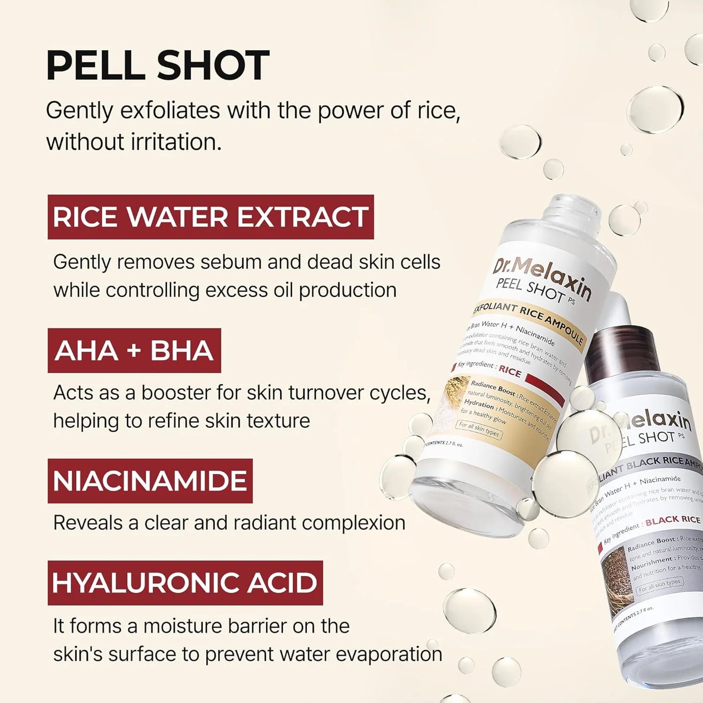 Peel Shot Ampoule Duo (white+black）