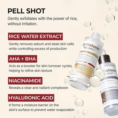 Peel Shot Ampoule Duo (white+black）