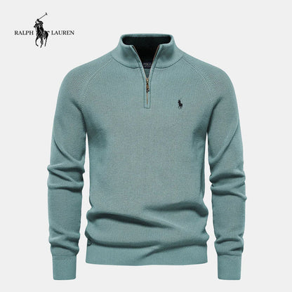 RL™ - Knitted jumper with half zip + Free Perfume Bleu de Chanel