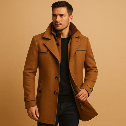 Men’s Waterproof Winter Jacket with Adjustable Cuffs