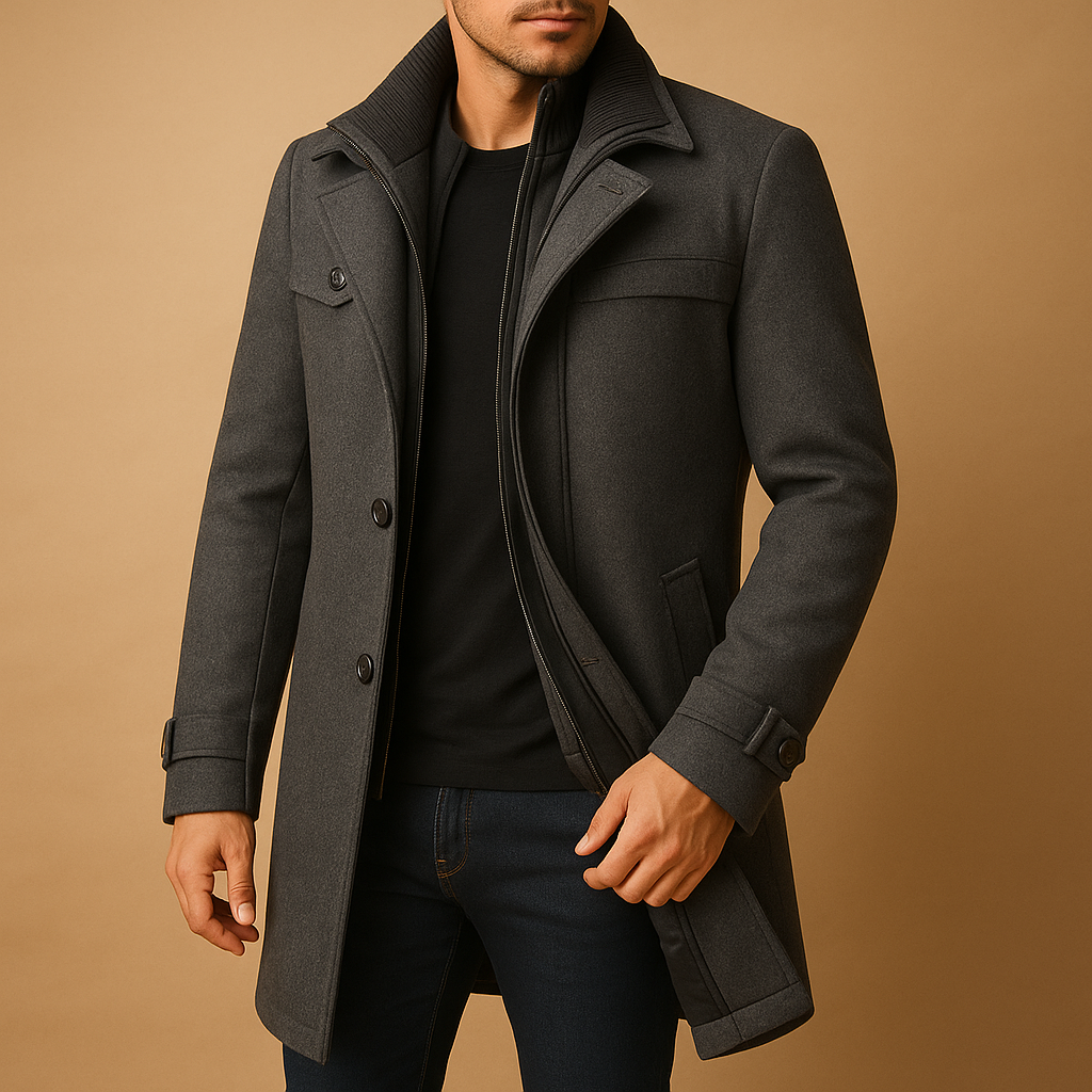 Men’s Waterproof Winter Jacket with Adjustable Cuffs